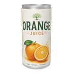 200ml Organic Orange Juice Can - Label Print