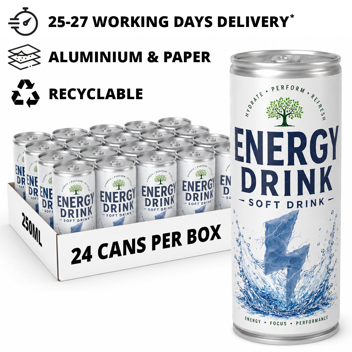 250ml Energy Drink Can - Label Print