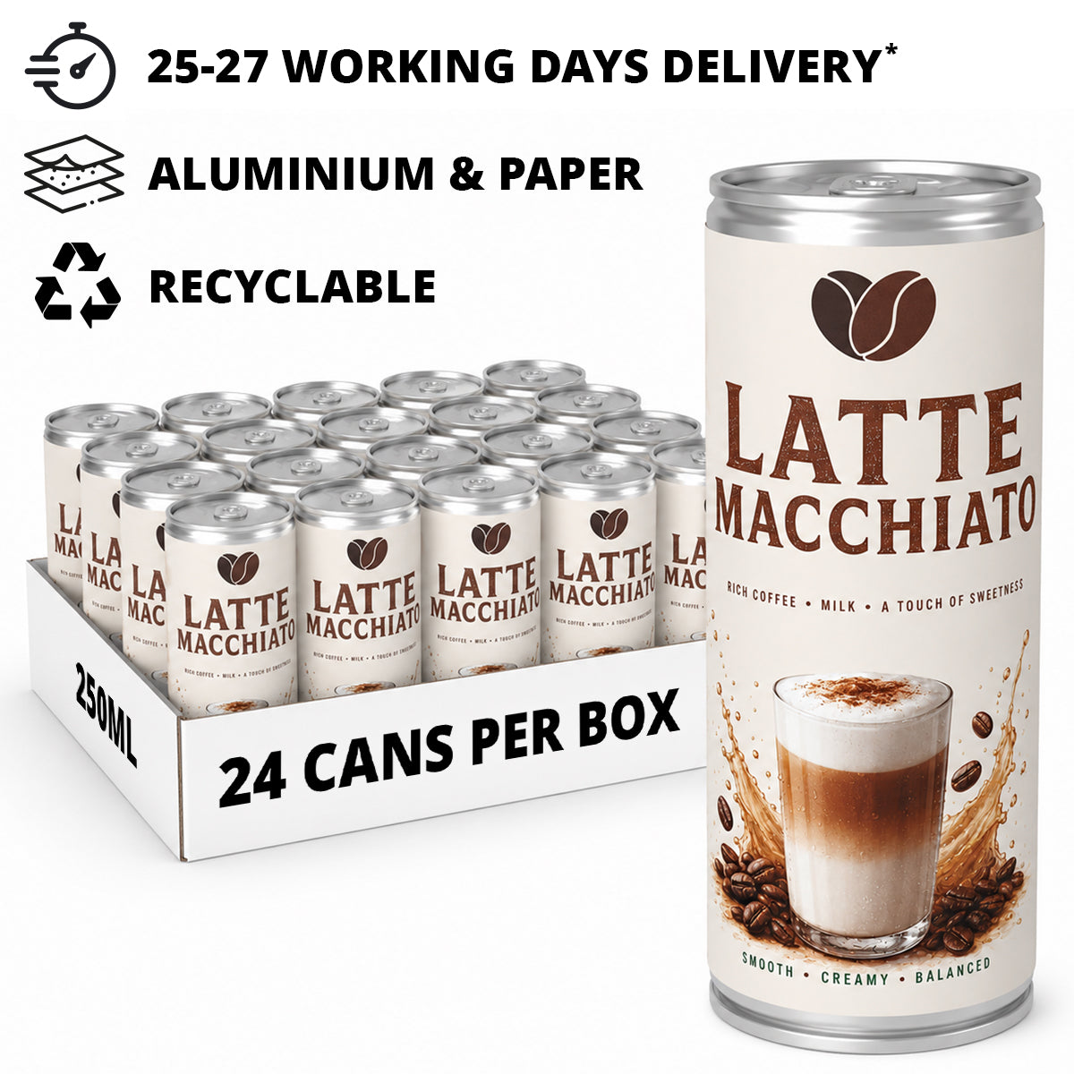 250ml Latte Macciato Can - Label Print